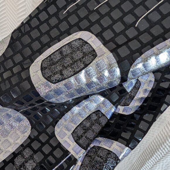 Joseph Ribkoff Black & Silver Bolero Cropped Jacket Shrug Size 8 Holographic - Picture 12 of 14